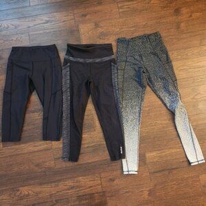 3 pair bundle womens size small black leggings